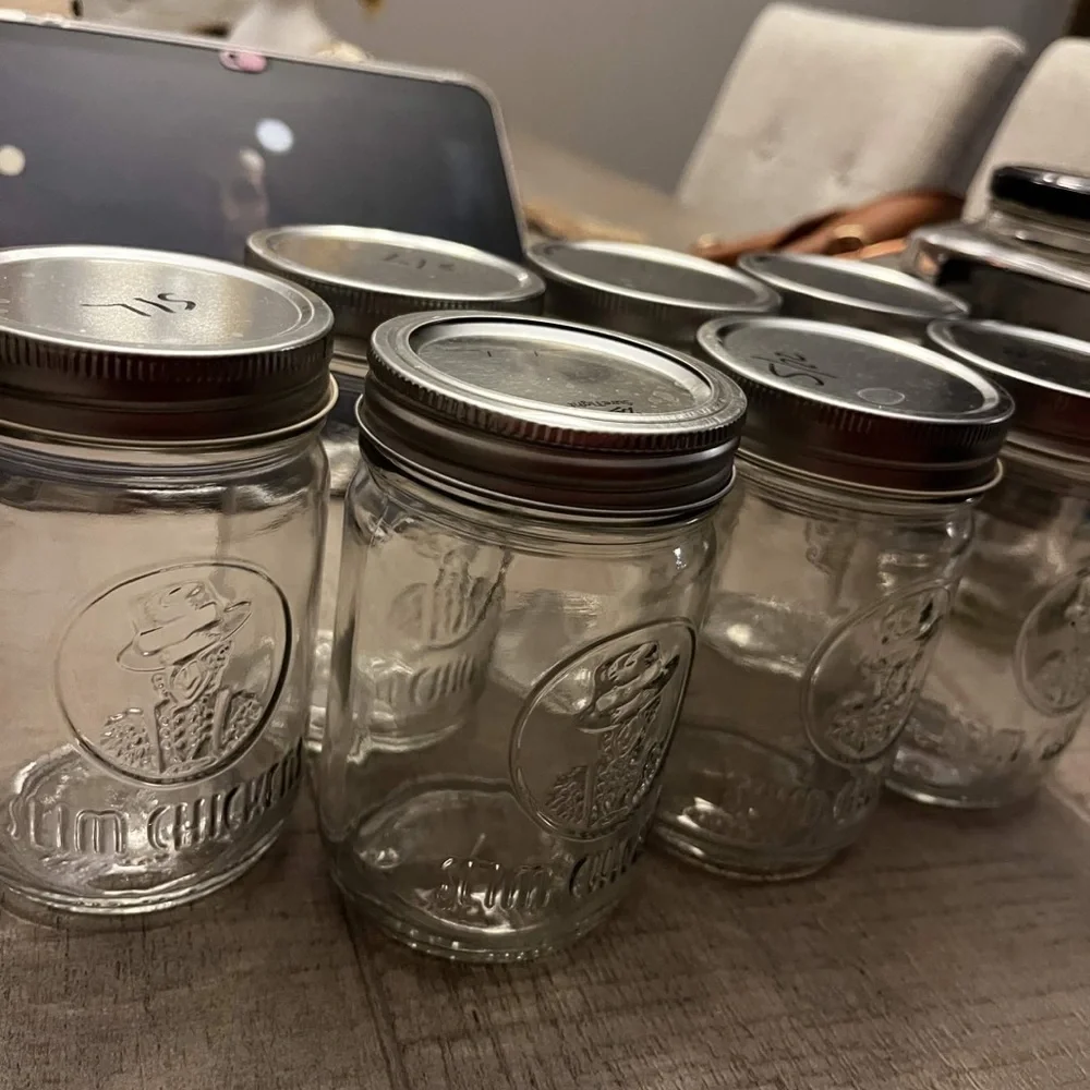 Slim Chickens Glass Mason Jars